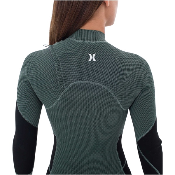 Hurley Womens Plus 4/3mm Chest Zip Wetsuit WFS0012403 - Black Petina
